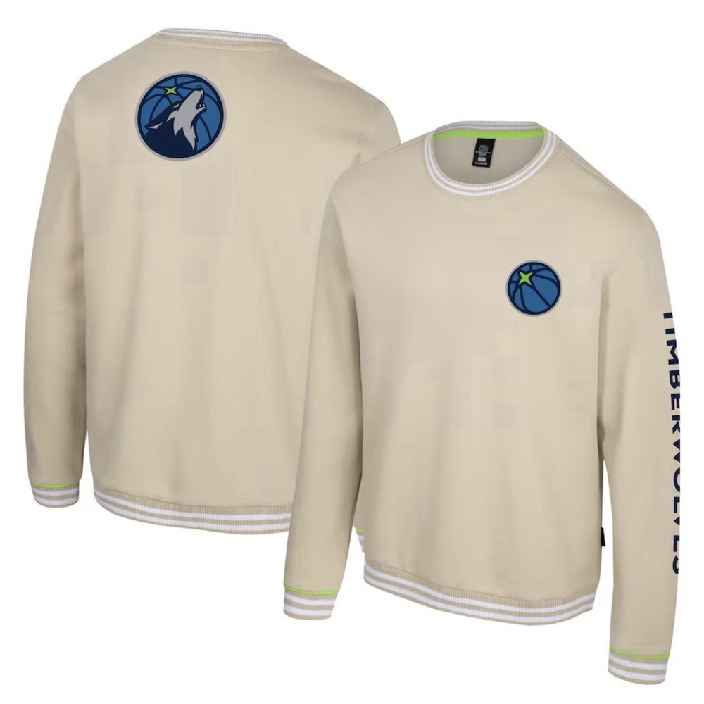 Unisex Lrg Stadium Essentials‎ Natural Minnesota Timberwolves Halftime Pullover